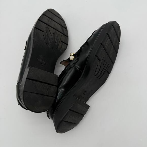 STUART WEITZMAN Suki Patent Pearly Slip On Loafers Black Preppy Academia 7.5 - Picture 2 of 6